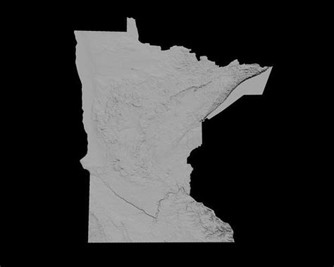 3d Topographical Map Of Minnesota 3d Model 3d Printable Cgtrader