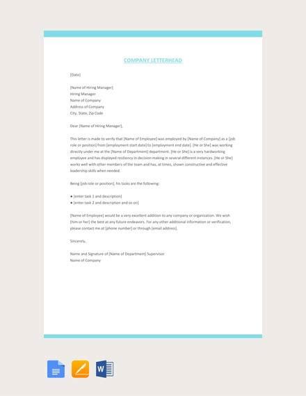 Free Sample Experience Letter Templates In Pdf Word Pages Google