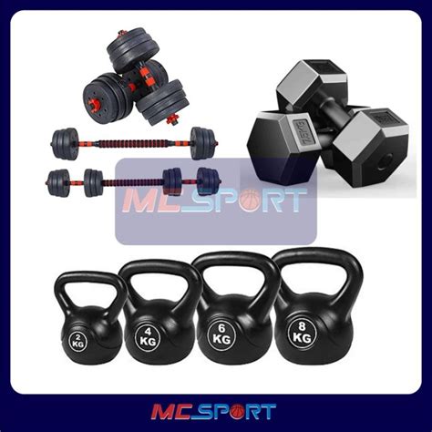 Mcsport Dumbbell Set Kg Dumbell Bumper Rubber Coated Cm