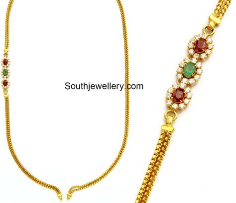 Thali Chain Models With Mugappu Indian Jewellery Designs