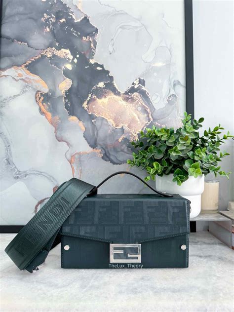 Fendi Shadow Baguette Soft Trunk Dark Forest Green The Lux Theory