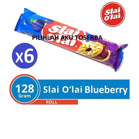 Jual Biskuit Roma Slai O Lai Blueberry Roll Slai Olai Blueberry Roll