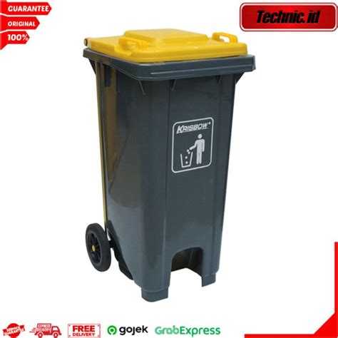 Jual Krisbow 120 Liter Tempat Sampah Plastik Outdoor Dilengkapi Dengan