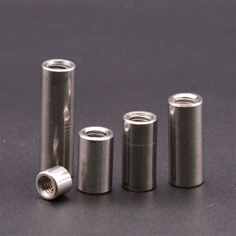 Threaded Sleeve Rod Bar Stud Round Connector Nuts A Stainless Long Nut