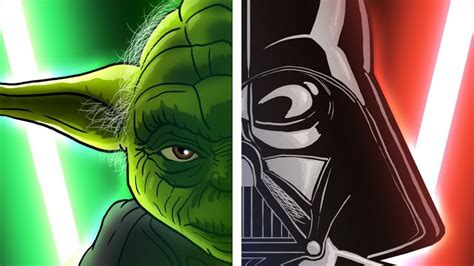 DARTH VADER v YODA | Alternative STAR WARS Theory | Speed Draw | Star ...