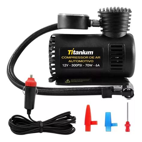 Mini Compressor De Ar Automotivo Port Til V Titanium Faz A Boa