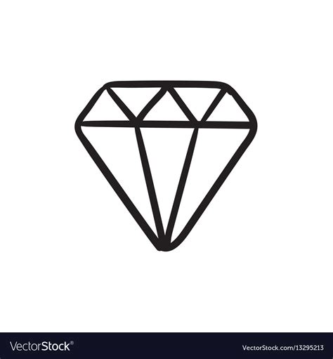 Diamond sketch icon Royalty Free Vector Image - VectorStock