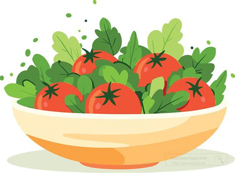 Healthy Food Clipart Fresh Healthy Tomato Lettuce Salad