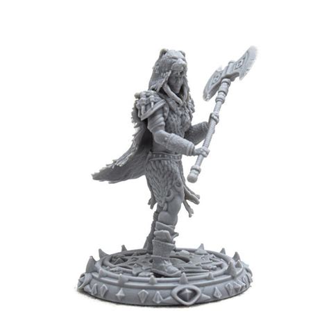 28mm Female Barbarian Miniature For Tabletop Rpg Dandd Dnd Etsy