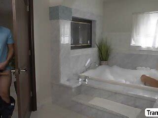 Busty TS Blonde Seduces Husbands Friend To Fuck Her AShemaletube