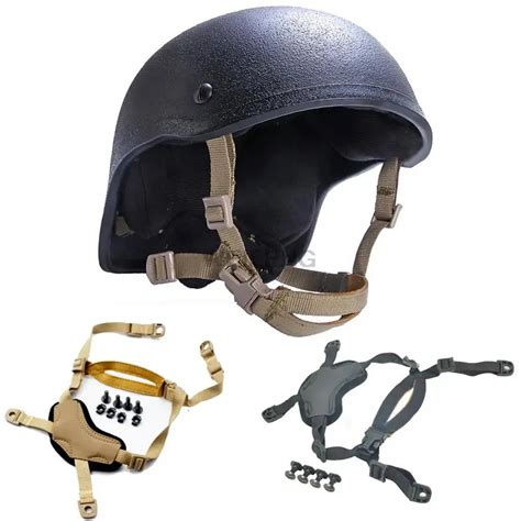 Tactical 4 Points Helmet Chin Strap Suspension X Nape Pad Harness