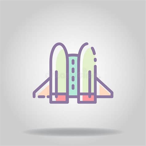 Jetpack Icon Or Logo In Pastel Color Stock Vector Illustration Of