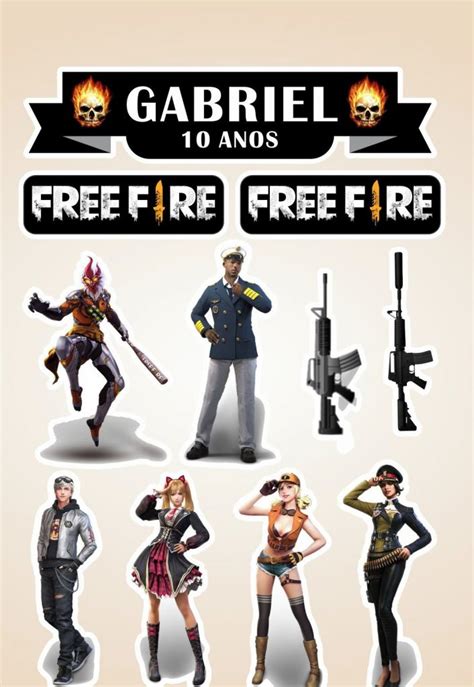 Anivers Rio Topo De Bolo Free Fire Para Imprimir