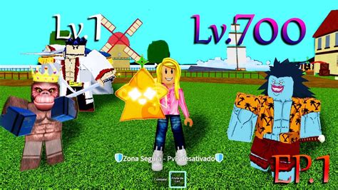 Upei Do Level 1 Ao 700 Com A Melhor Fruta No Blox Fruits Roblox Ep 1 Youtube