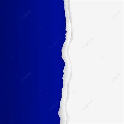 Torn Paper With Blue Background And White Edges On The Left Side