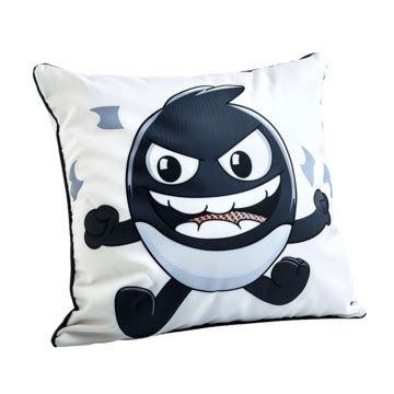 Throw Pillow Cartoon With Surprised Gesture, Cartoon, Mascot, Expression PNG Transparent Image ...