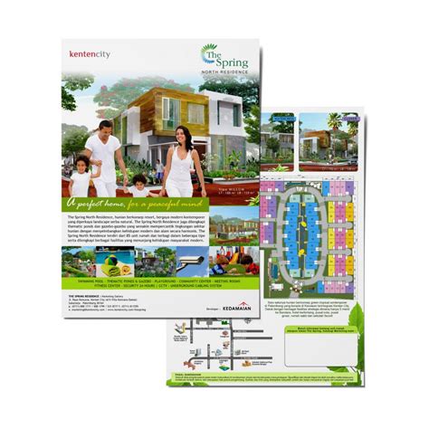 Desain Brosur Perumahan The Spring Kenten City Grafik Palet