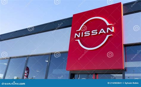 Nissan Logo Brand And Text Sign For Dealership Store Of Japanese Car