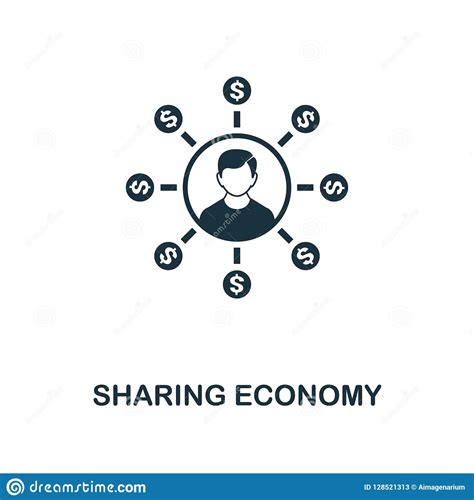 Sharing Economy Icon Monochrome Style Design From Fintech Icon