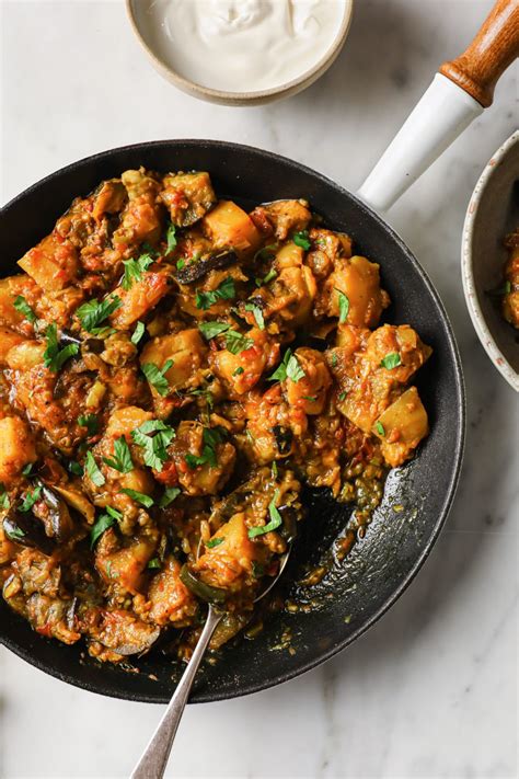 Aloo Baingan Eggplant And Potato Curry Tea For Turmeric