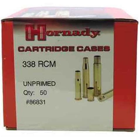 Hornady 338 RCM Unprimed Rifle Brass 50 Count 6031086 LG Outdoors