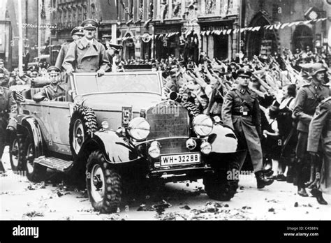 Adolf Hitlers Entry In The Sudetenland 1938 Stock Photo 36995637