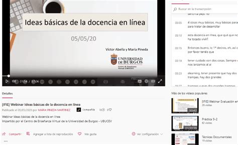 Publicar vídeos en UBUVirtual Centro de Enseñanza Virtual de la