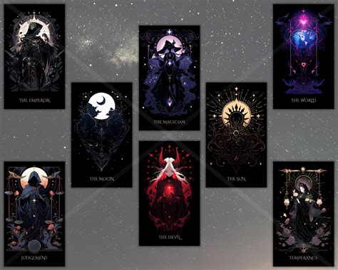 Arcane Tarot Card Illustrations & Clipart high-quality - Etsy