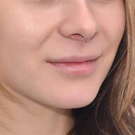 Gold Twisted Septum Ring G Septum Piercing Septum Jewelry Etsy