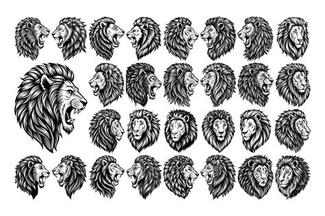 Ai Generated Silhouette Of Side View Roaring Lion Head Illustration