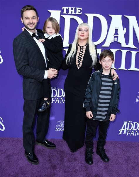 Christina Aguilera and Family at The Addams Family Premiere | POPSUGAR ...