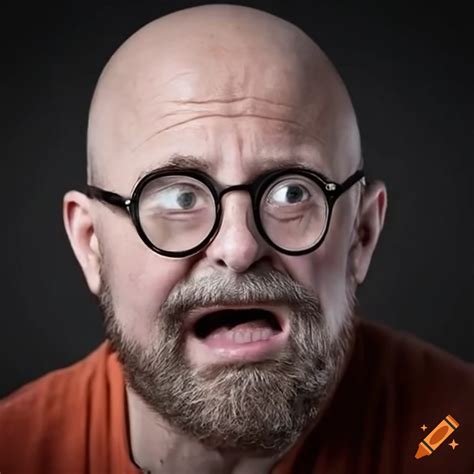 Portrait Of A Man With Round Glasses And A Beard On Craiyon