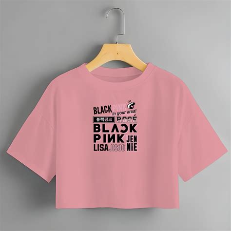 Blackpink CROP TOP LISA Jayza OVERSIZE CROP TOP T Shirt BLACKPINK CROP