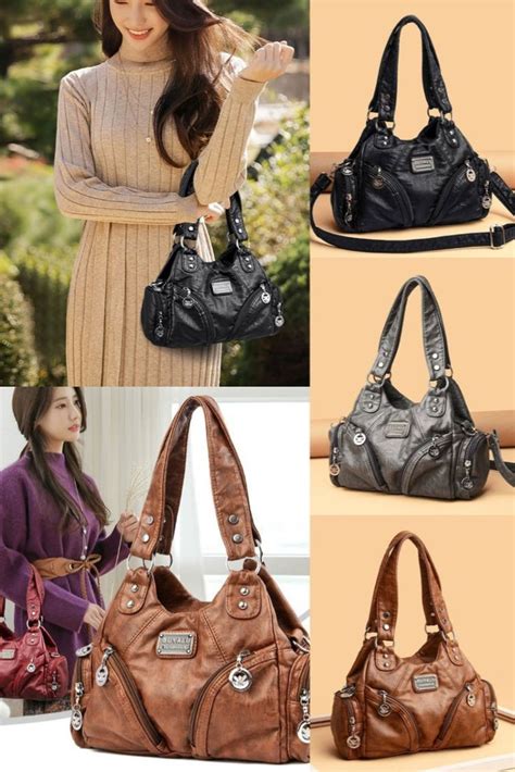 Retro Suave Pu Cuero Remache Tote Locomotora Bolsos Para Mujeres Bolsos Cruzados Señoras