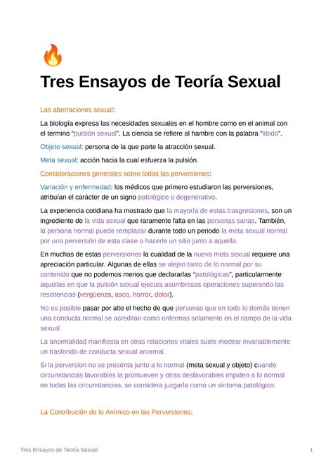 Solution Tres Ensayos De Teora Sexual Freud Studypool