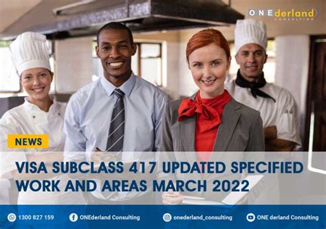 Visa Subclass 417 Updated Specified Work And Areas March 2022