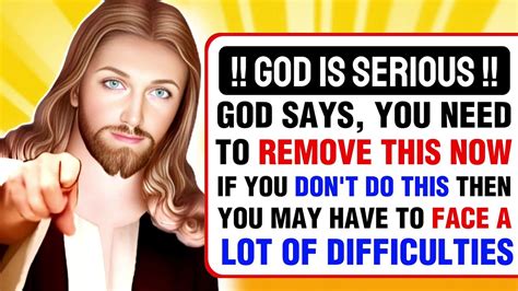 GOD IS SERIOUS GOD SAYS YOU NEED TO REMOVE THIS NOW IF YOU DON