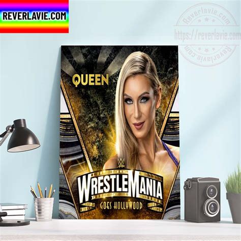 Charlotte Flair In Wwe Wrestlemania Goes Hollywood Home Decor Poster