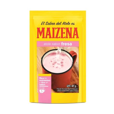 F Cula De Ma Z Para Preparar Atole Fortificado Sabor Fresa Maizena