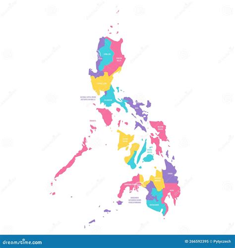 Political Map Of Philippines Isolated On White Background Vector