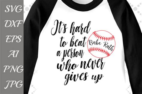 Babe Ruth Baseball Quotes Graphic by prettydesignstudio · Creative Fabrica