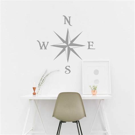 Compass Decal Nautical Wall Decal Compass Rose Wall Decal Etsy