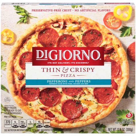 Digiorno Thin Crispy Pepperoni And Peppers Frozen Pizza Oz