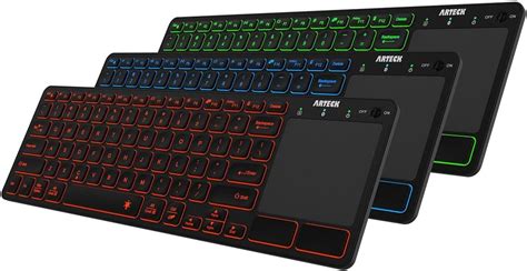 Arteck Teclado T Ctil Bluetooth Retroiluminado Universal De Colores