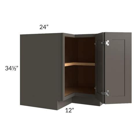 Midtown Graphite Black Shaker Easy Reach Corner Cabinet The Rta Store