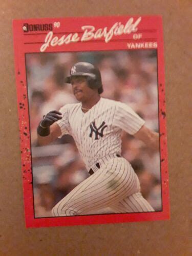 Donruss Jesse Barfield Baseball Card New York Yankees Ebay