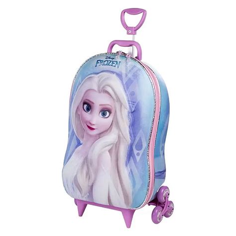 Mochila Rodinha 3D Frozen Elsa Diplomata Casa Joka