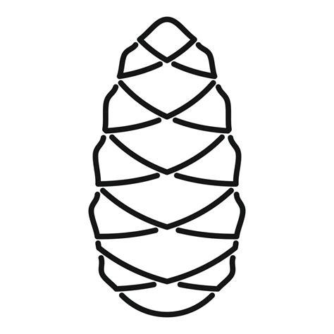 Wreath Pine Cone Icon Outline Style 14575329 Vector Art At Vecteezy