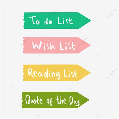 Wish List Png Picture Set Stickers Wish List Sticker Wish List To