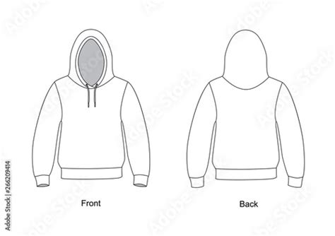 Casual Sportswear Vector Illustration Sweatshirt Template Vector